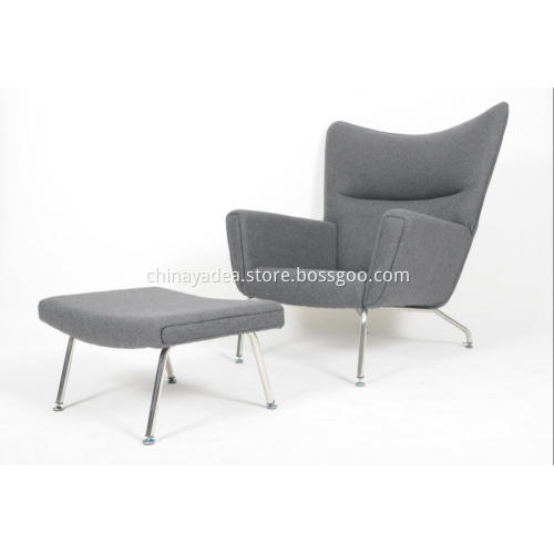 Hans J. Wegner CH445 Wing Chair and Ottoman